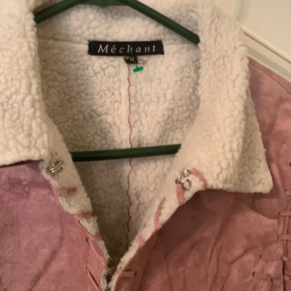 Anthropology Me’chant pink suede jacket size medium - Picture 5 of 6